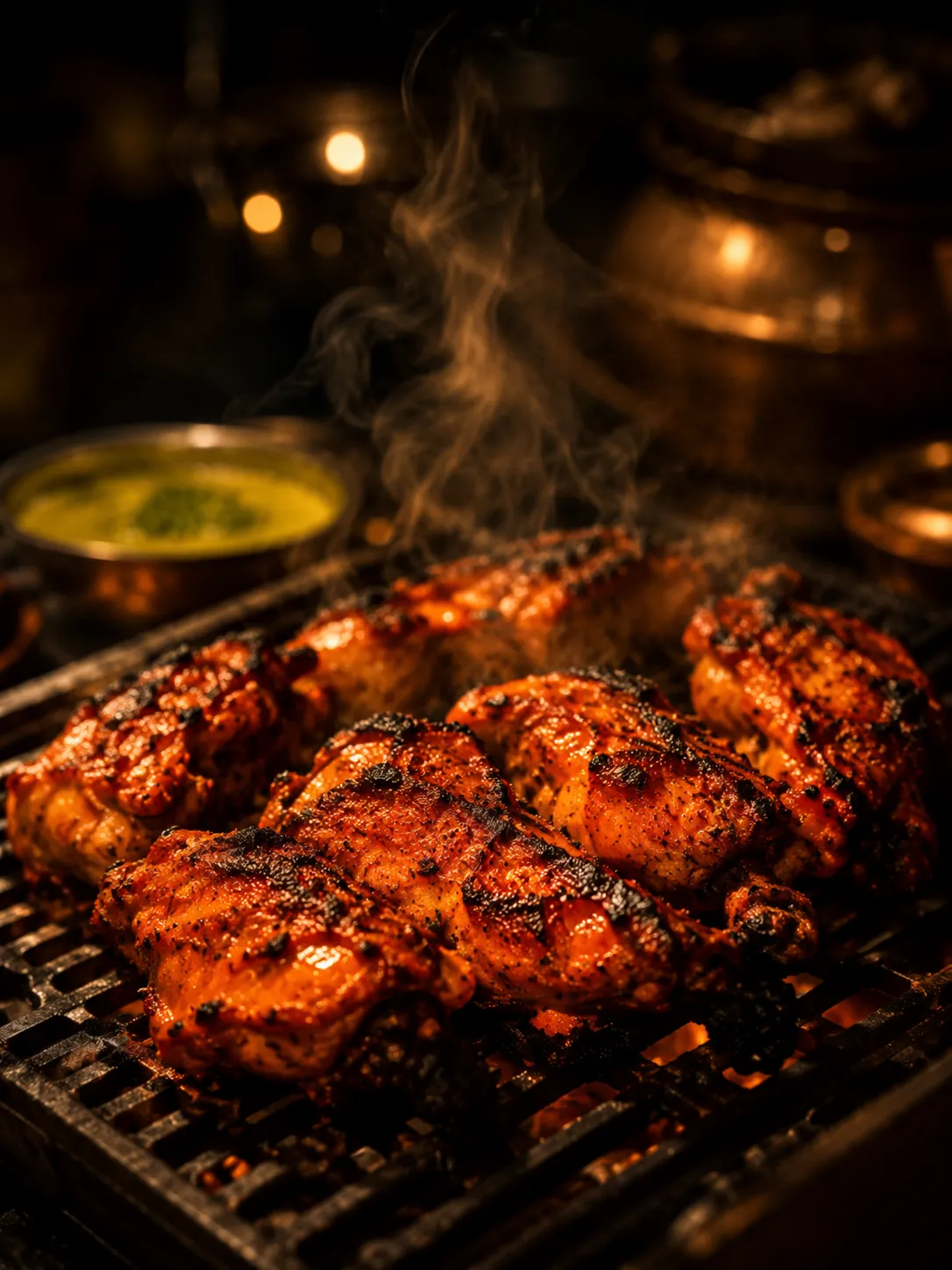 [ALT-TEXT: Tandoori-Grill in Nahaufnahme]
